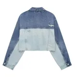 Casual patchwork denim jacket 4365071400