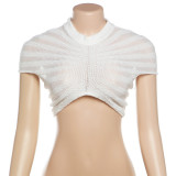 Drawstring knitted top