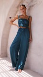 Two piece chest and wide leg set