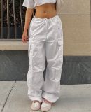 Fashion Loose Drawstring Multi Pocket Casual Pants