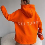 Minimalist letter embroidered hoodie
