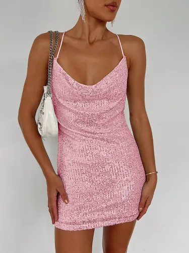 Bead strap dress