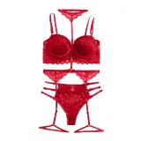 Fun Lingerie Four Piece Set Multi Color Sexy Sleeping Dress