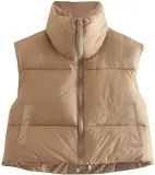 Stand up collar thickened cotton vest sleeveless bread jacket vest