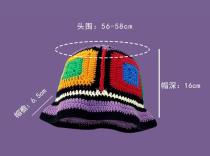 Handwoven Contrast Knitted Fisherman Hat