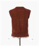 Chain hollowed out technology sleeveless sweater knit