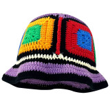 Handwoven Contrast Knitted Fisherman Hat
