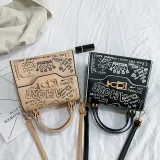 Shoulder bag letter lock buckle handbag