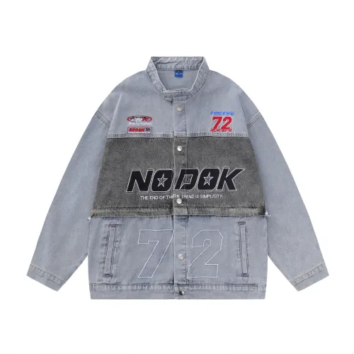 Denim embroidered jacket