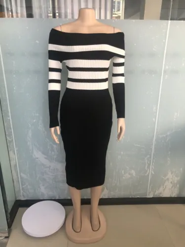 Open back, high waisted, mid length, high-end, slim fitting, and buttocks wrapped skirt