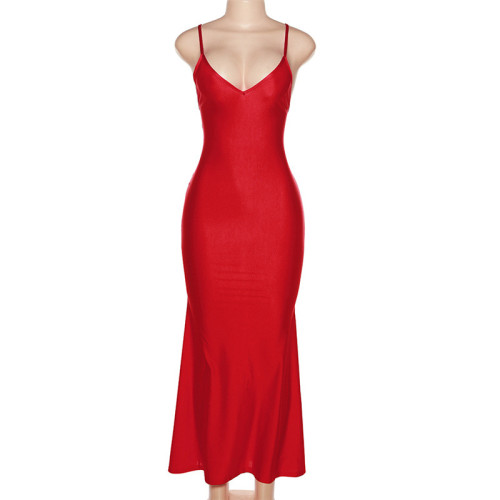 Slim Slim Slim Dress with Strap Open Back