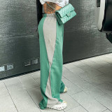 Contrast loose fitting sanitary pants casual pants