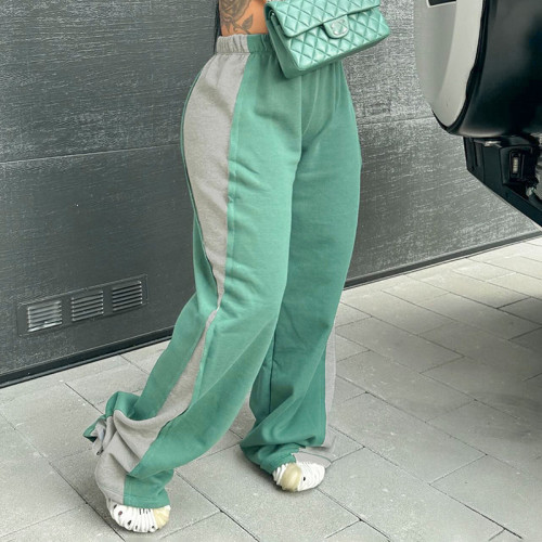 Contrast loose fitting sanitary pants casual pants