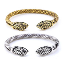 Snake Head Male and Female Alloy Open Bracelet