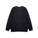Knitted letter cardigan top coat