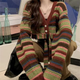 Striped contrast knit