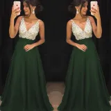 Sequin Deep V Sexy Dress Long Dress