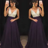 Sequin Deep V Sexy Dress Long Dress