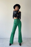 Sexy high waisted pants, flared pants, leather pants