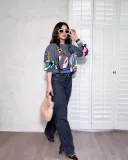 Thin velvet printed casual sportswear