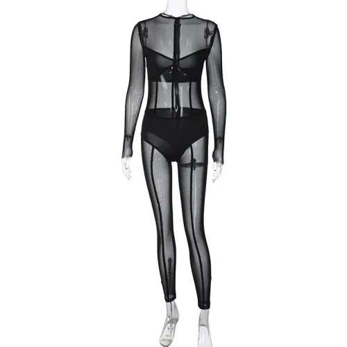 Women's sexy perspective jumpsuit