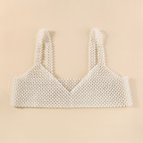 Beaded woven sexy V-neck short strap chest accessory