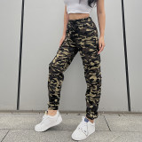 Sports pants camouflage printed floral bouquet leggings