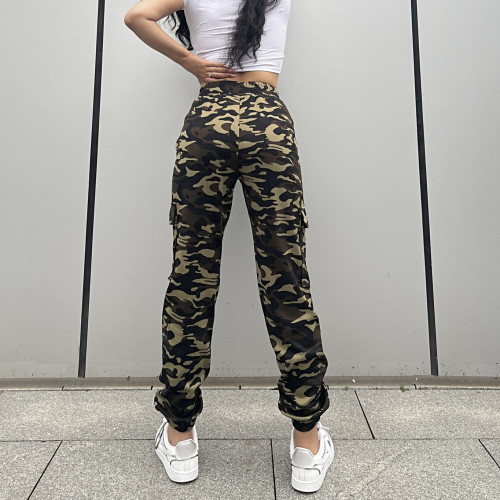 Sports pants camouflage printed floral bouquet leggings