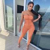 Pleated sexy women's jumpsuit