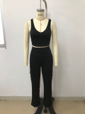 Tank top with suspender, sporty and fashionable loose pants set