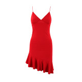 Solid color camisole dress