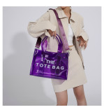 PVC Handheld Tote Bag Letter Versatile One Shoulder Crossbody Bag
