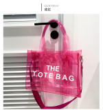 PVC Handheld Tote Bag Letter Versatile One Shoulder Crossbody Bag