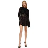 V-neck long sleeved dress for women's fashion hot selling sexy temperament tight fitting buttocks skirt