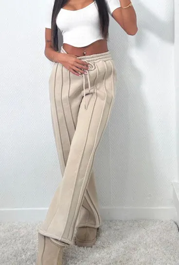 High waisted loose fitting casual sports pants