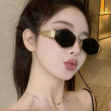 Diamond sunglasses for women's metal sunglasses