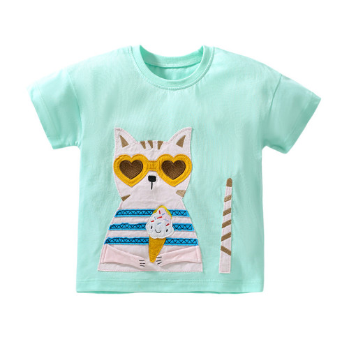 Knitted pure cotton children's t-shirt