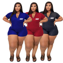 Large size women's fashion jumpsuit, fat woman