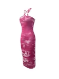 Printed slim fit dress