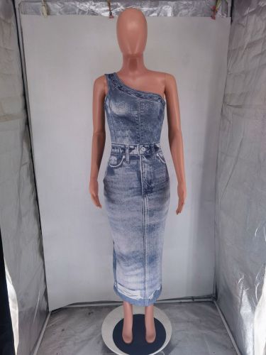 3D printed diagonal shoulder bag hip skirt