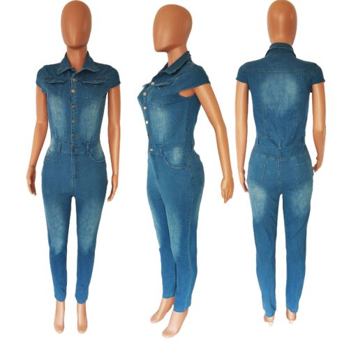 Fashion denim jumpsuit