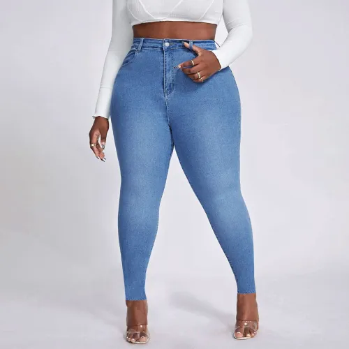 High stretch denim leggings