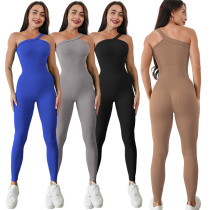 Thread yoga jumpsuit sleeveless elastic tight pants yoga suit