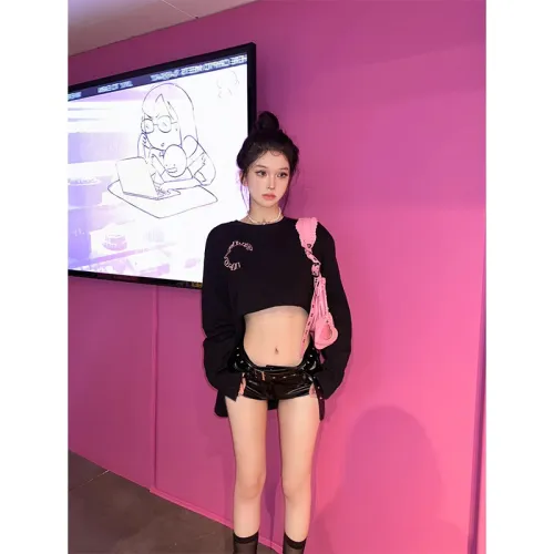 Mid low rise nightclub shorts