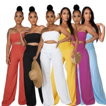 Women's two-piece set of strapless pants