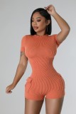 Women's casual jacquard fabric slim fit jumpsuit