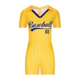 Baseball sports printed jumpsuit