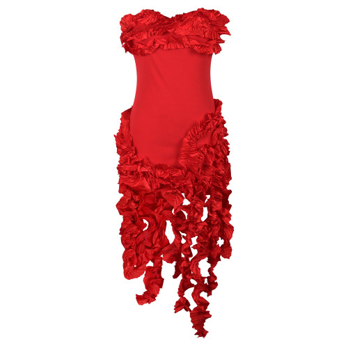Women's ear trimmed dress