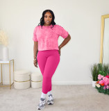 Printed casual sports suit