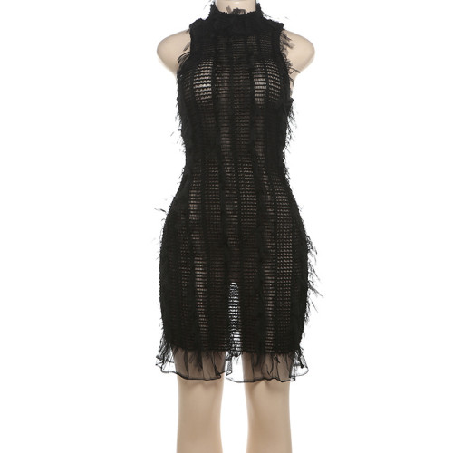 Hollow out Perspective Sleeveless Head Dress